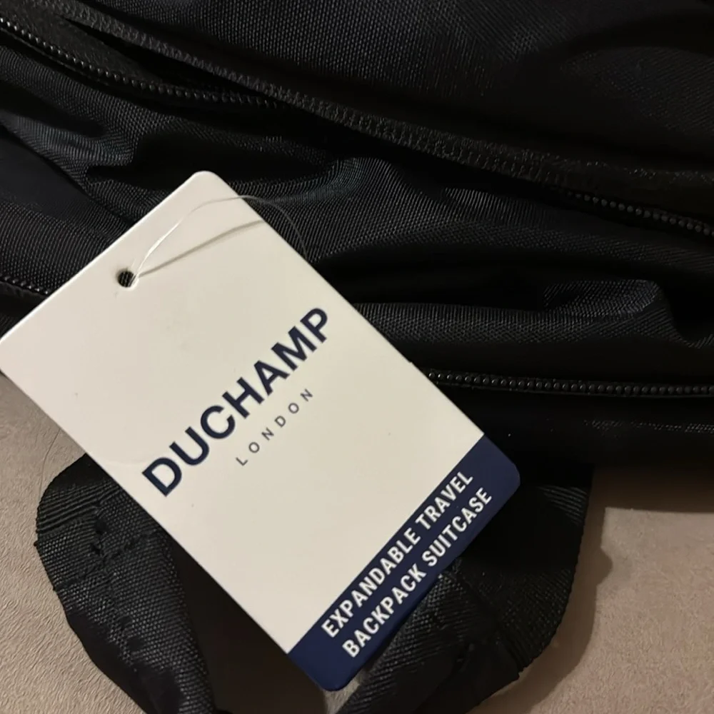 Duchamp London expandable travel backpack suitcase in black. New with tags NWT - Picture 10 of 11